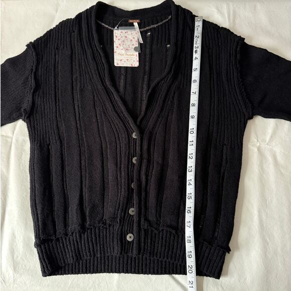 Free People Knit Stevie Cardigan In Black Size XS - Picture 11 of 11